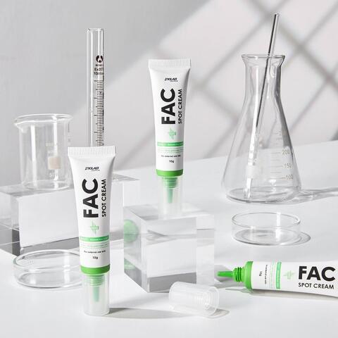 Kem chấm mụn thế hệ mới Inolab Derma FAC Spot Cream không chứa hoạt chất nhóm acid AHA và BHA