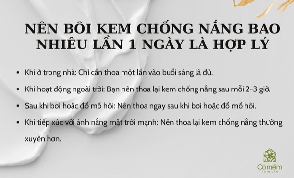 kem chống nắng có tác dụng trong bao lâu
