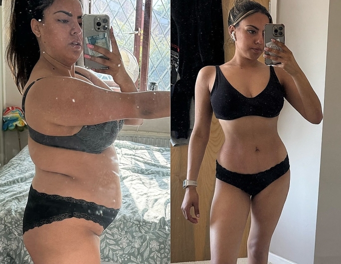 Tarn Kaur trước và sau khi giảm cân. Video: Instagram weightlosswithtarn
