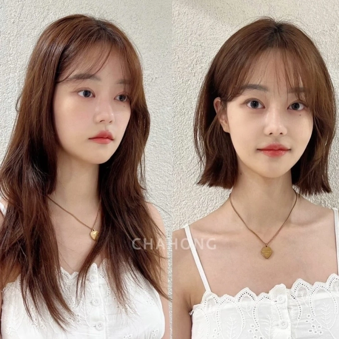 Tóc ngắn tạo hiệu ứng nâng khuôn mặt và tăng độ bồng bềnh cho mái tóc.