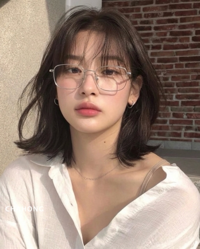 Tóc uốn chữ C giúp khuôn mặt tròn trông